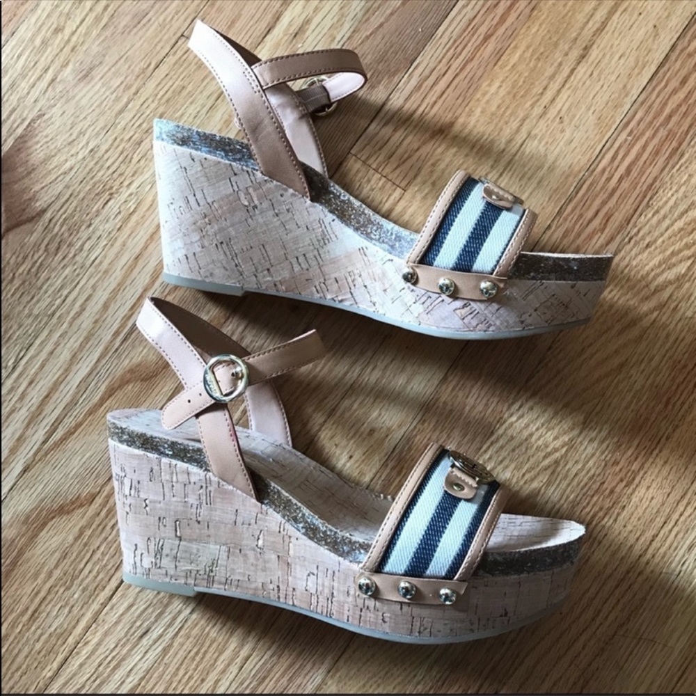 Tommy Hilfiger cork wedge sandals